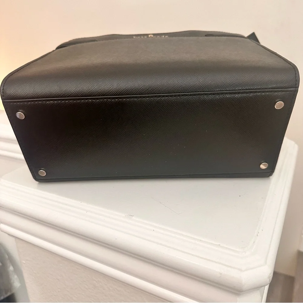Kate Spade‎ Staci Saffiano Satchel Purse Black, Medium Size Crossbody